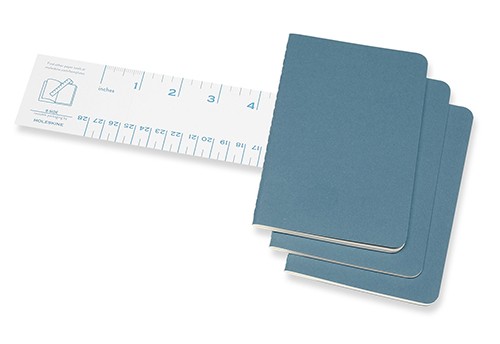 Набір зошитів Moleskine Cahier кишеньковий 9 х 14 см в лінію жвавий блакитний