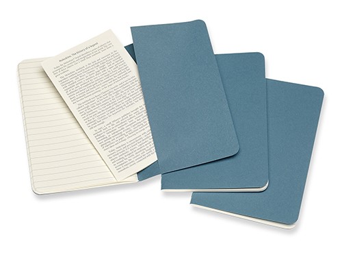 Набір зошитів Moleskine Cahier кишеньковий 9 х 14 см в лінію жвавий блакитний