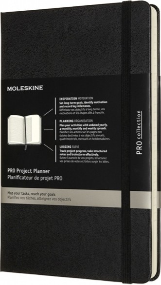 Планер Moleskine PRO Project Planner середній 13 х 21 см чорний 