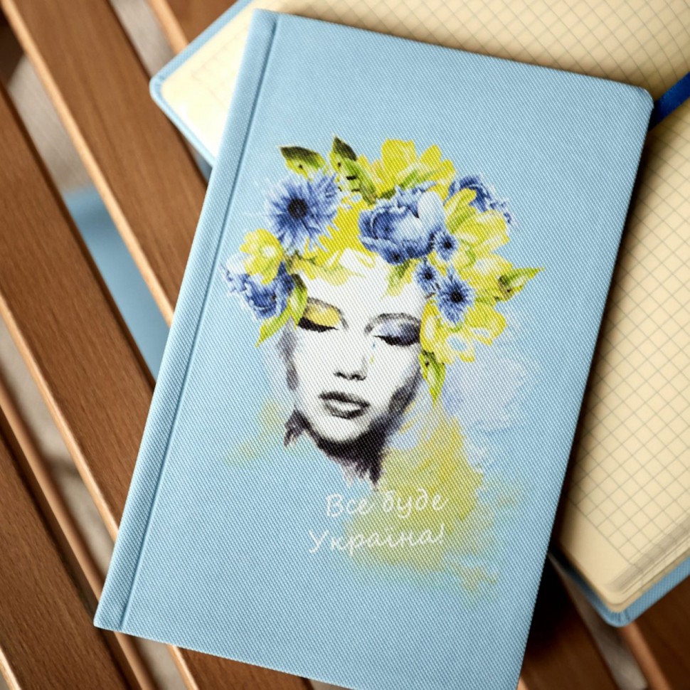 Блокнот Like U Ltd Все Буде Україна А5 13 х 21 см в крапку блакитний