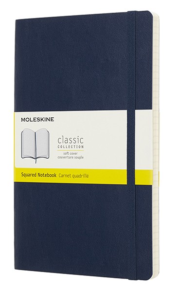 Блокнот Moleskine Classic середній 13 x 21 см у клітинку сапфір м'який
