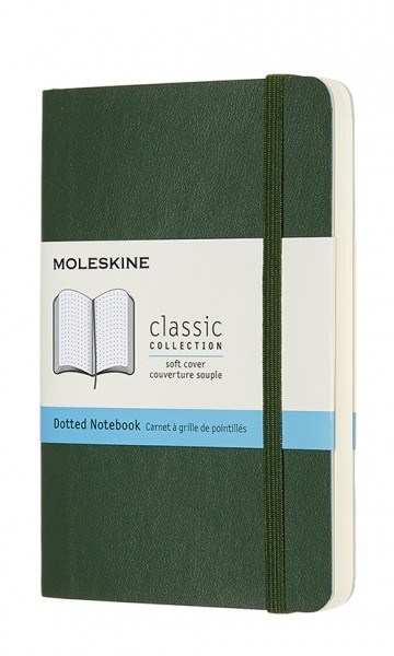 Блокнот Moleskine Classic 9 х 14 см в крапку миртовий зелений м'який
