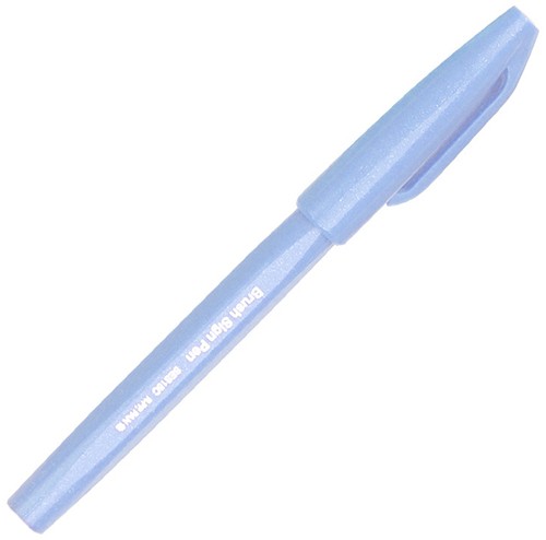 Ручка Pentel Brush Sign Pen Tip сіро-блакитна гнучкий наконечник 