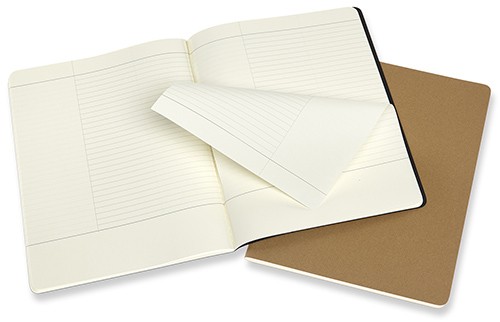 Набір зошитів Moleskine Cahier Subject великий 19 х 25 см чорний/бежевий