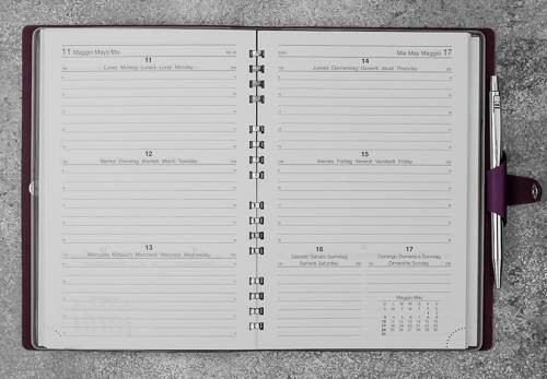 Щотижневик Mood на 2026 рік середній 15 х 21 см червоний