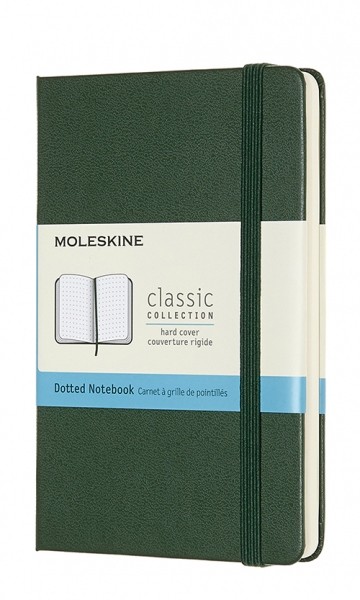 Блокнот Moleskine Classic 9 х 14 см в крапку миртовий зелений