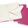 Набір зошитів Moleskine Cahier кишеньковий 9 х 14 см в лінію кінетичний рожевий 