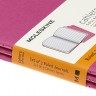 Набір зошитів Moleskine Cahier кишеньковий 9 х 14 см в лінію кінетичний рожевий 