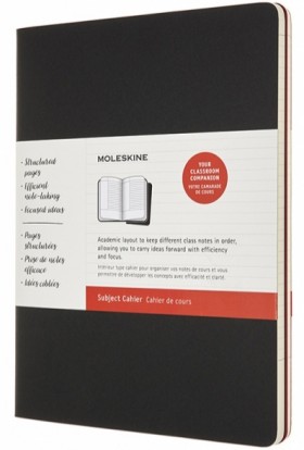 Набір зошитів Moleskine Cahier Subject великий 19 х 25 см чорний/бордо