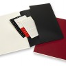 Набір зошитів Moleskine Cahier Subject великий 19 х 25 см чорний/бордо