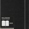 Вертикальний щотижневик Moleskine PRO на 2025 рік середній 13 х 21 см чорний