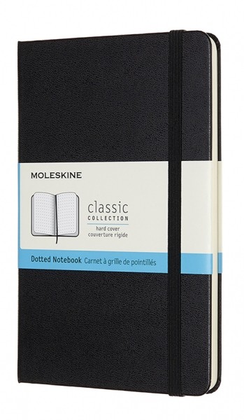 Блокнот Moleskine Classic medium 11,5 x 18 см в крапку чорний