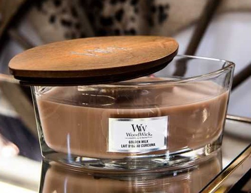 Ароматична свіча WoodWick Ellipse Golden Milk 453 г