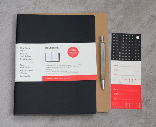 Набір зошитів Moleskine Cahier Subject XXL 21,6 х 27,9 см чорний/бежевий