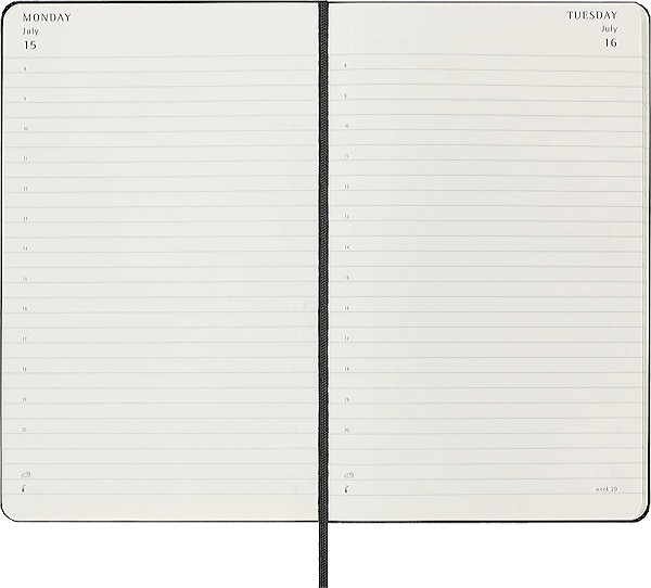 Щоденник Moleskine на 2024 рік середній 13 х 21 см чорний