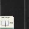 Горизонтальний щотижневик Moleskine на 2025 рік середній 13 х 21 см чорний