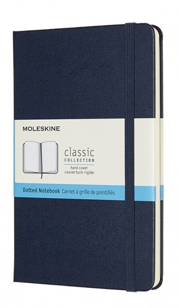Блокнот Moleskine Classic medium 11,5 x 18 см в крапку сапфир