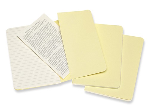 Набір зошитів Moleskine Cahier кишеньковий 9 х 14 см в лінію ніжний жовтий