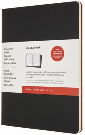 Набір зошитів Moleskine Cahier Subject XXL 21,6 х 27,9 см чорний/бордо