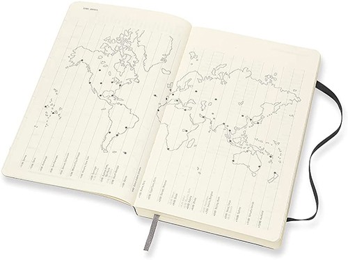 Щоденник Moleskine на 2024 рік середній 13 х 21 см чорний м'який