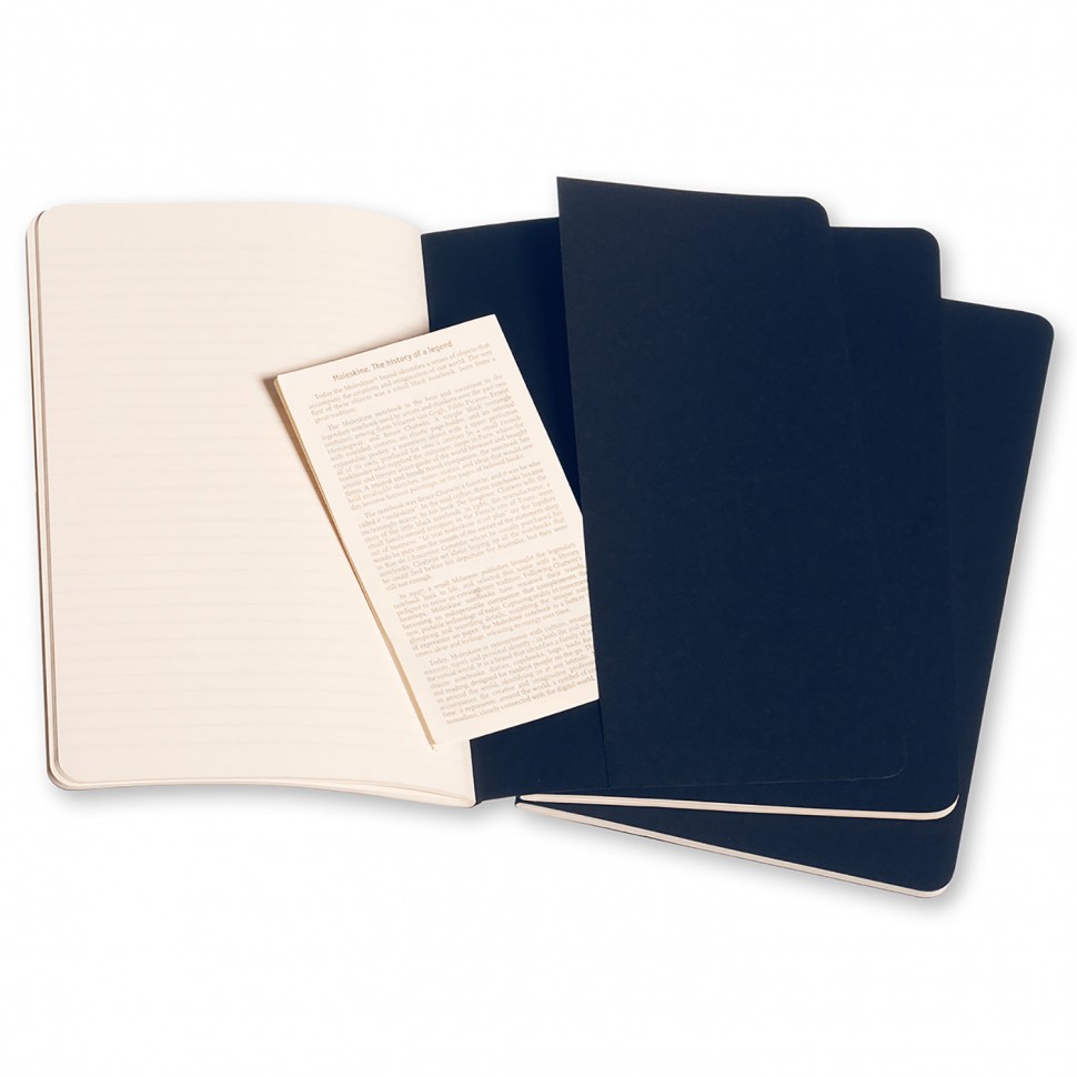 Набір зошитів Moleskine Cahier кишеньковий 9 х 14 см в лінію синій 