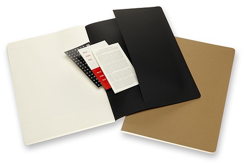 Набір зошитів Moleskine Cahier Subject A4 21 х 29,7 см чорний/бежевий