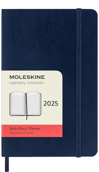 Щоденник Moleskine на 2025 рік кишеньковий 9 х 14 см сапфір м'який