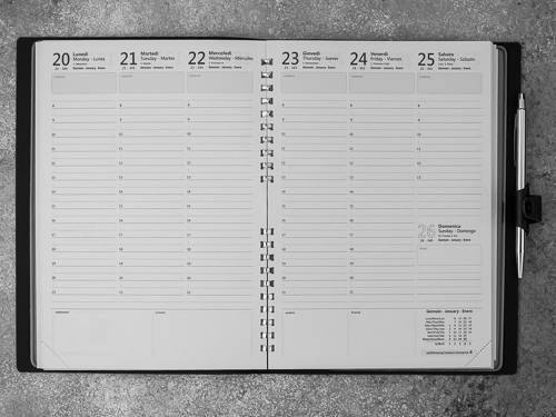 Щотижневик Mood на 2026 рік великий 17 х 24 см чорний