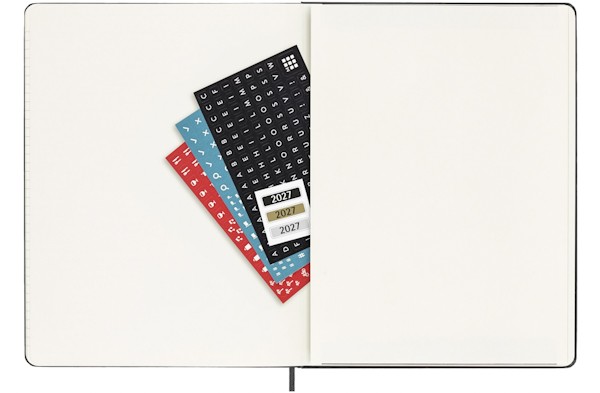 Вертикальний щотижневик Moleskine PRO на 2027 рік великий 19 х 25 см чорний