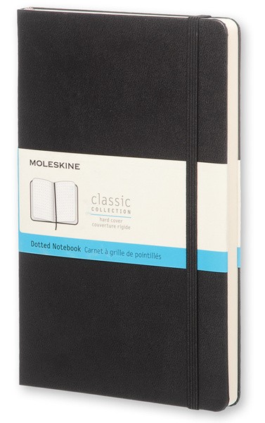 Блокнот Moleskine Classic середній 13 x 21 см в крапку чорний
