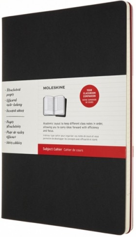 Набір зошитів Moleskine Cahier Subject A4 21 х 29,7 см чорний/бордо