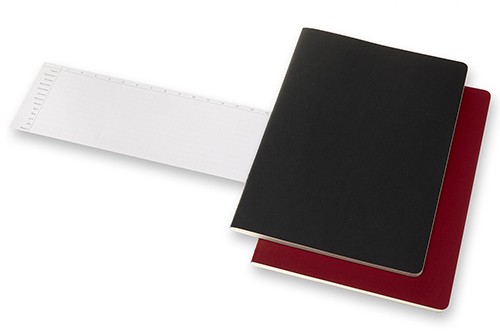 Набір зошитів Moleskine Cahier Subject A4 21 х 29,7 см чорний/бордо