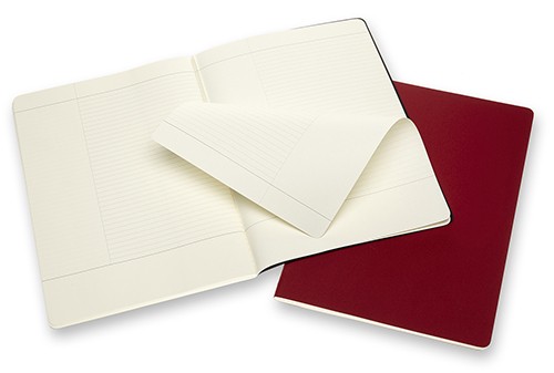 Набір зошитів Moleskine Cahier Subject A4 21 х 29,7 см чорний/бордо