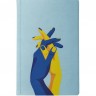 Блокнот Like U Ltd Підтримуємо Україну В6 12,5 х 17,5 см в клітинку блакитний 