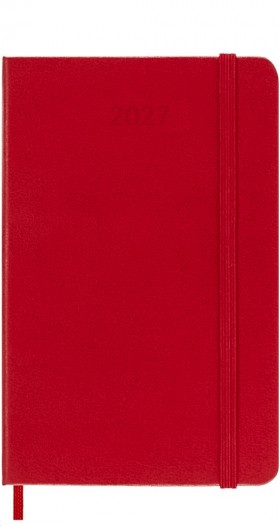 Щоденник Moleskine на 2027 рік кишеньковий 9 х 14 см червоний