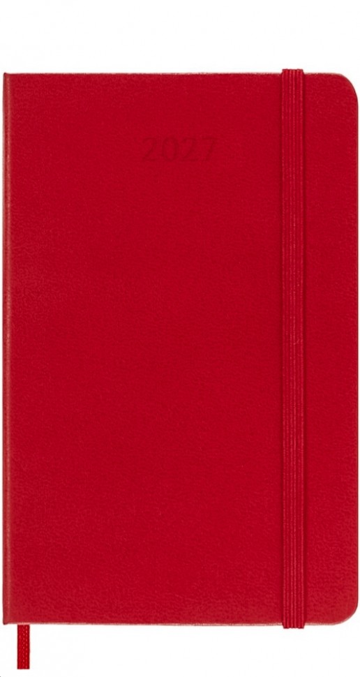 Щоденник Moleskine на 2027 рік кишеньковий 9 х 14 см червоний