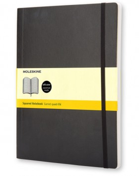Блокнот Moleskine Classic великий 19 x 25 см у клітинку чорний м'який
