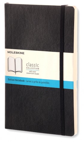 Блокнот Moleskine Classic середній 13 x 21 см в крапку чорний м'який