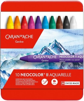 Пастель воскова акварельна Caran d'Ache Neocolor ll 10 штук