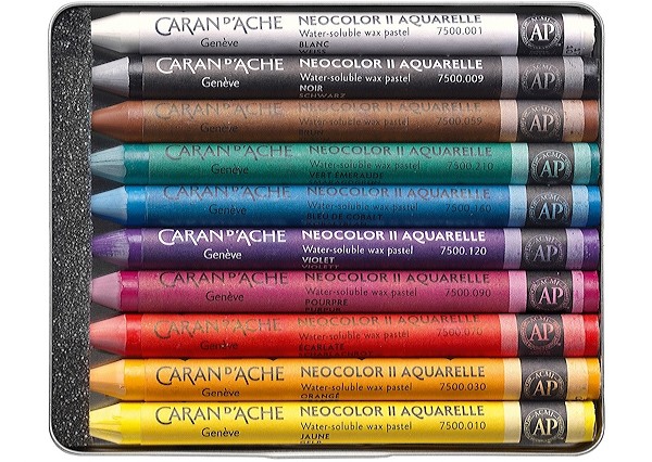 Пастель воскова акварельна Caran d'Ache Neocolor ll 10 штук