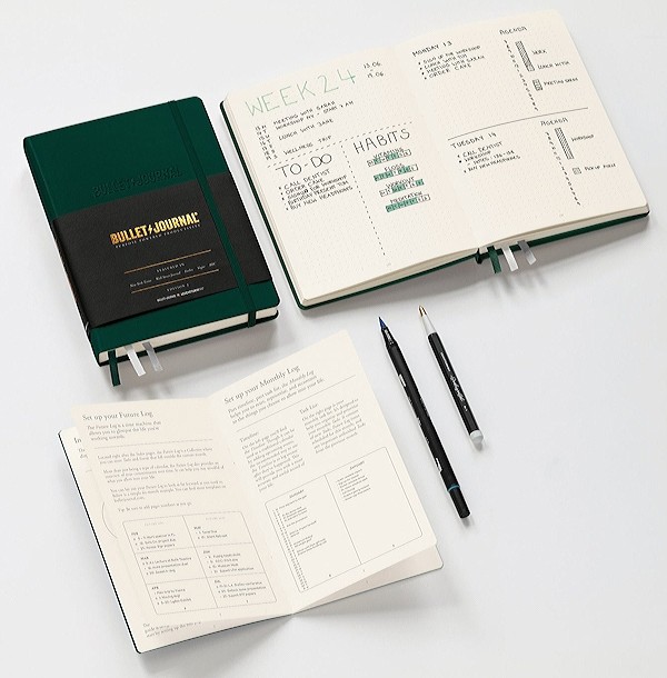 Блокнот Leuchtturm1917 Bullet Journal Edition 2 середній 14,5 х 21 см в крапку зелений