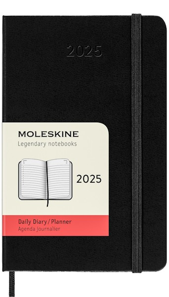 Щоденник Moleskine на 2025 рік кишеньковий 9 х 14 см чорний