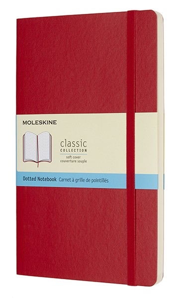 Блокнот Moleskine Classic середній 13 x 21 см в крапку червоний м'який