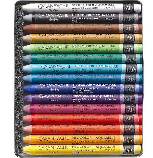 Пастель воскова акварельна Caran d'Ache Neocolor ll 15 штук