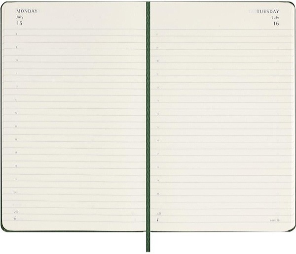 Щоденник Moleskine на 2025 рік середній 13 х 21 см миртовий зелений