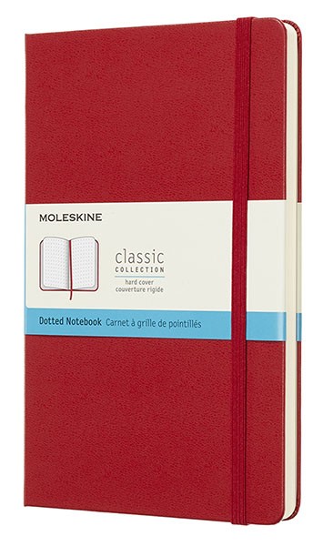 Блокнот Moleskine Classic середній 13 x 21 см в крапку червоний