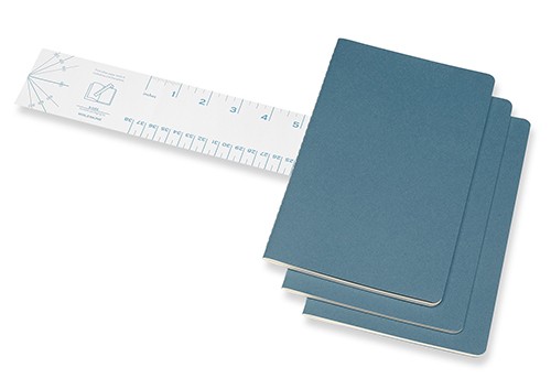 Набір зошитів Moleskine Cahier середній 13 х 21 см в лінію жвавий блакитний 