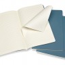 Набір зошитів Moleskine Cahier середній 13 х 21 см в лінію жвавий блакитний 