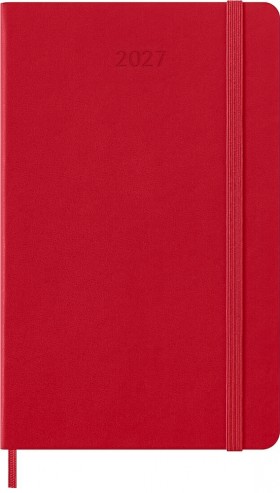 Щоденник Moleskine на 2027 рік середній 13 х 21 см червоний