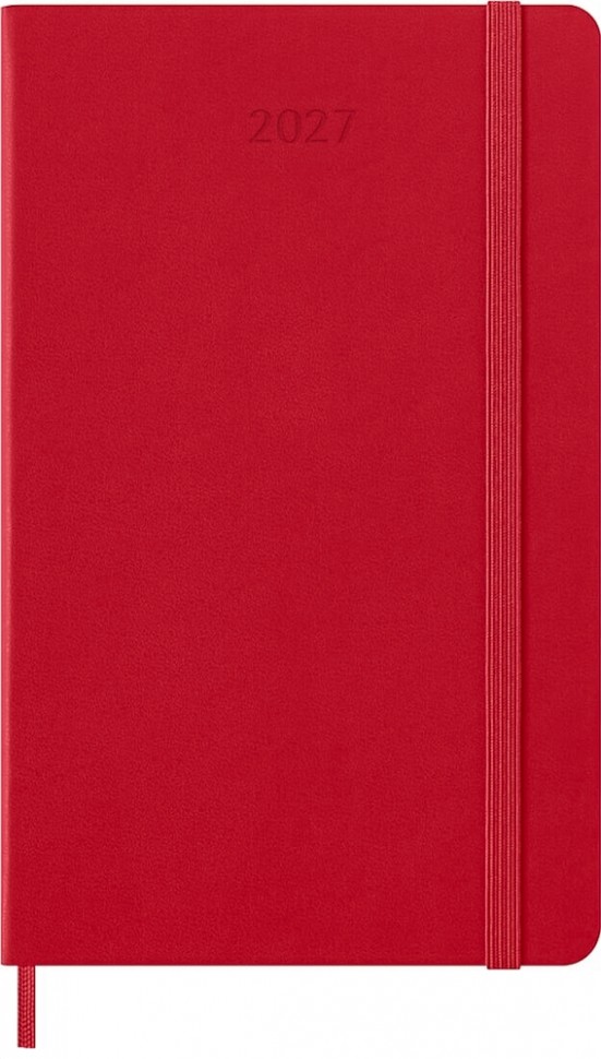 Щоденник Moleskine на 2027 рік середній 13 х 21 см червоний